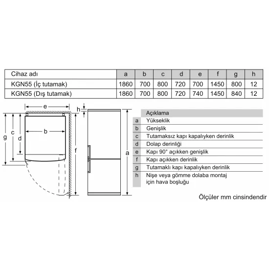 Alttan Donduruculu Buzdolabı 186 x 70 cm Beyaz, Total No FrostBD3055WEVN0.0 (0)