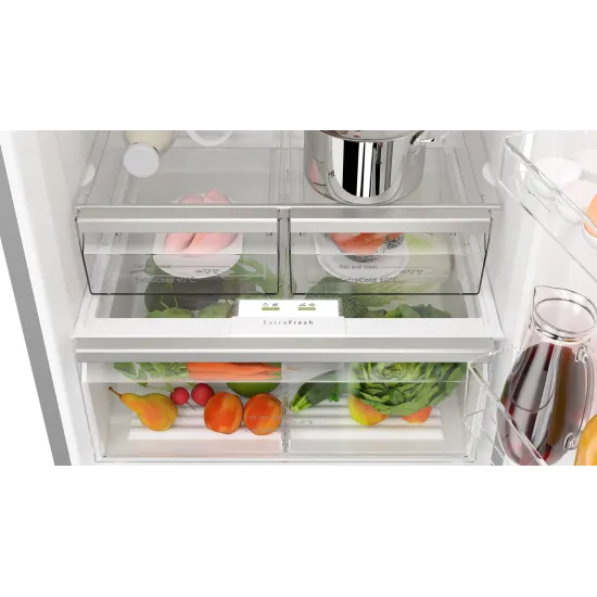 Alttan Donduruculu Buzdolabı 186 x 75 cm Kolay temizlenebilir Inox, Total No FrostBD3076IECN0.0 (0)