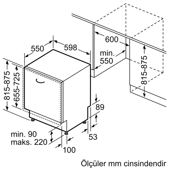 Tam Ankastre Bulaşık Makinesi 60 cmBMA401E50.0 (0)