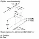 Duvar Tipi Davlumbaz 80 cm Beyaz Cam Yüzey, SiyahDVK8J6210.0 (0)