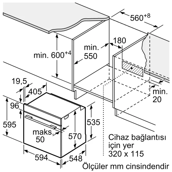 Ankastre Fırın 60 x 60 cm BeyazFXMA455C0.0 (0)