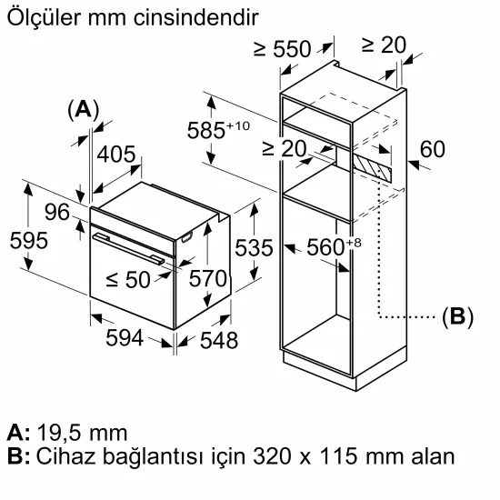 Ankastre Fırın 60 x 60 cm BeyazFXMA455C0.0 (0)