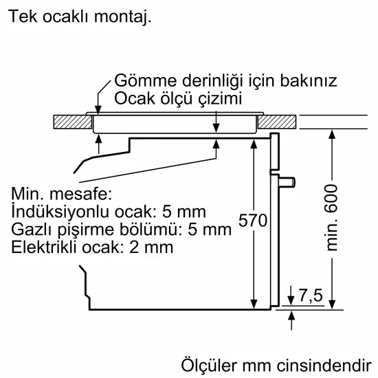 Ankastre Fırın 60 x 60 cm BeyazFXMA455C0.0 (0)