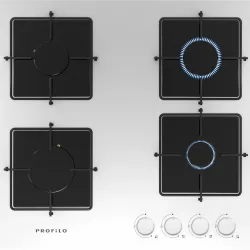 Gazlı Ocak 60 cm Sert cam, BeyazON36P2O12D0.0 (0)