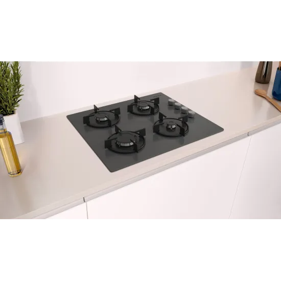 Gazlı Ocak 60 cm Sert cam, Platin griOO36P9O10D0.0 (0)